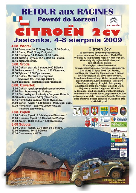 Rajd samochodów Citroën 2 CV - RETOUR aux RACINES Powrót do korzeni - zdjęcie w treści  nr 2