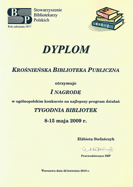 Krośnieńska Biblioteka Publiczna najlepsza w Polsce - zdjęcie w treści 