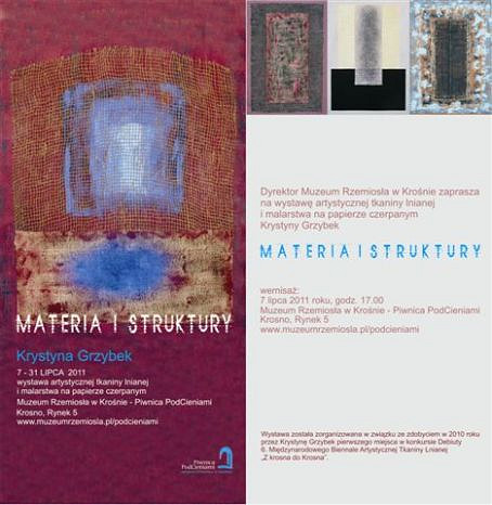 MATERIA i STRUKTURY - zapraszamy na wystawę do Piwnicy PodCieniami - zdjęcie w treści 