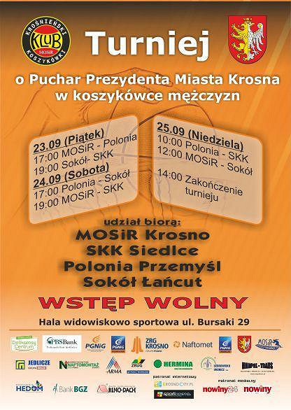 Turniej o Puchar Prezydenta Miasta Krosna w koszykówce mężczyzn - zdjęcie w treści 