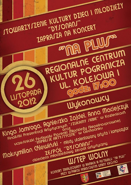 Zapraszamy na koncert zespołu DYSONANS - zdjęcie w treści 