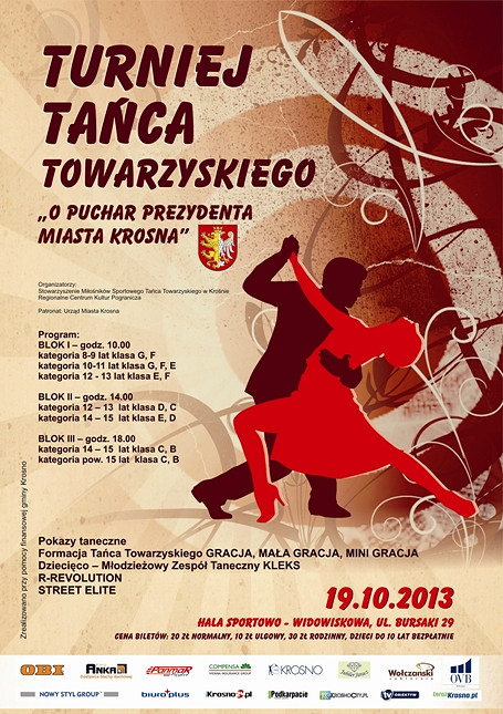 Zapraszamy na Ogólnopolski Turniej Tańca Towarzyskiego - zdjęcie w treści 