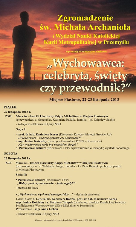 Wychowawca: celebryta, święty czy przewodnik? Zapraszamy na sympozjum naukowe - zdjęcie w treści 