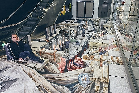 Sztuka podwójnie trójwymiarowa. Premiera 3D mappingu na malowidle 3D już w najbliższą niedzielę - zdjęcie w treści 