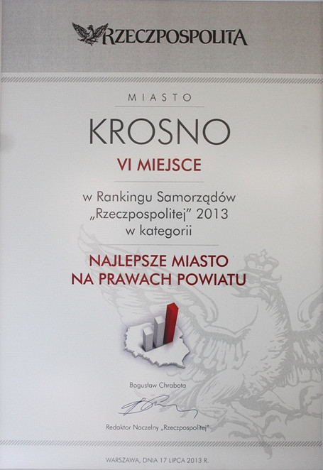 Krosno w czołówce Rankingu Samorządów „Rzeczpospolitej” - zdjęcie w treści  nr 1