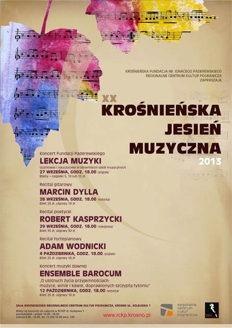ZAPRASZAMY NA XX KROŚNIEŃSKĄ JESIEŃ MUZYCZNĄ - zdjęcie w treści 