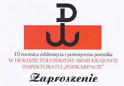 10. rocznica odsłonięcia i poświęcenia pomnika W HOŁDZIE ŻOŁNIERZOM ARMII KRAJOWEJ - zdjęcie w treści