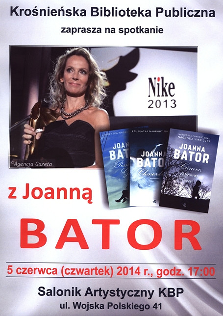 Laureatka Nagrody Nike 2013 Joanna Bator w Krośnieńskiej Bibliotece - zdjęcie w treści