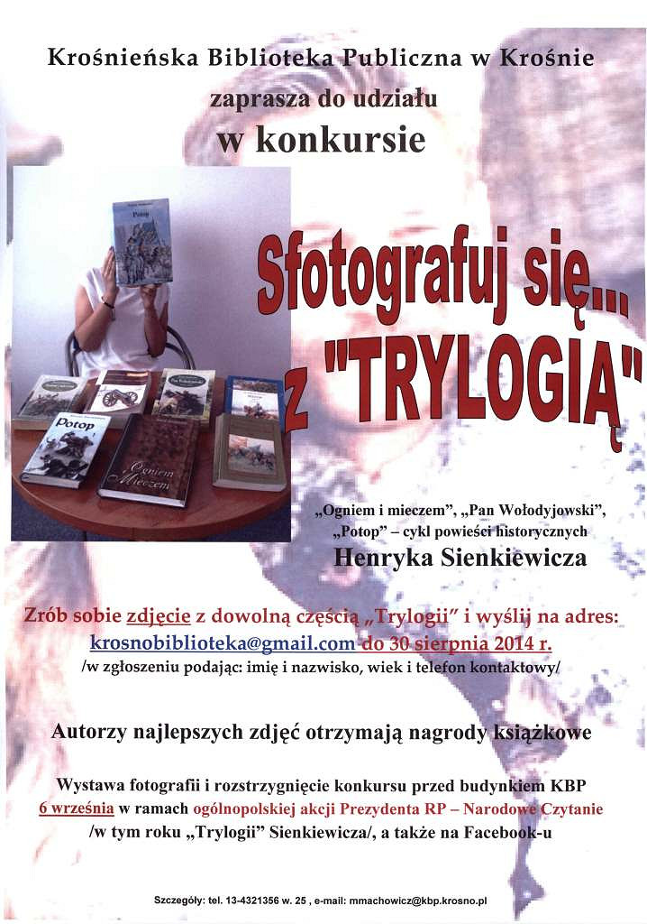 Sfotografuj się z TRYLOGIĄ! Weź udział w Konkursie - zdjęcie w treści nr 1