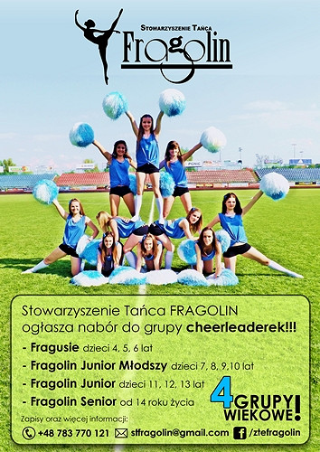 Stowarzyszenie Tańca Fragolin ogłasza nabór do grup tanecznych - zdjęcie w treści