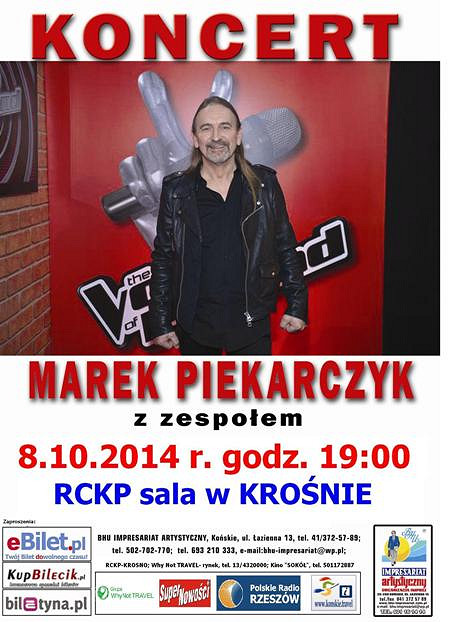 Zapraszamy na koncert Marka Piekarczyka - zdjęcie w treści