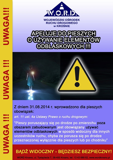 BĄDŹ WIDOCZNY - BĘDZIESZ BEZPIECZNY - zdjęcie w treści 