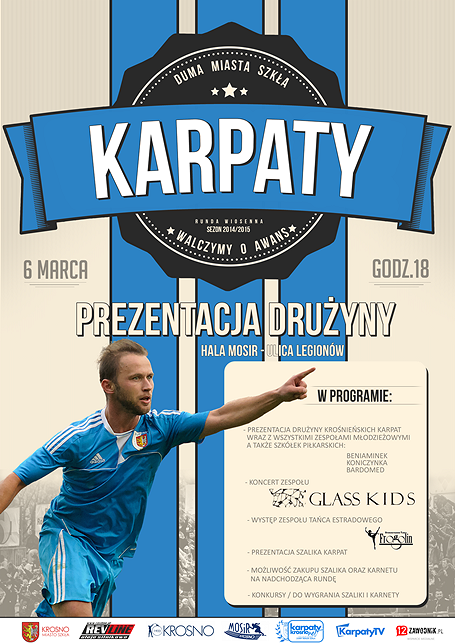 Zapraszamy na prezentację drużyny K.S. KARPATY KROSNO - zdjęcie w treści