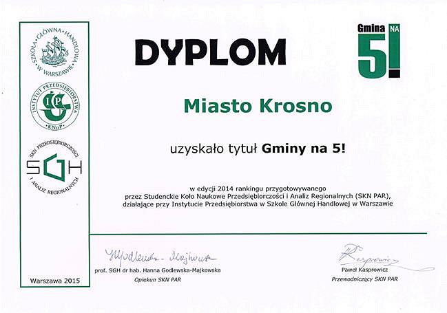 Inwestorów obsługujemy profesjonalnie. Wysoka ocena dla Krosna - zdjęcie w treści