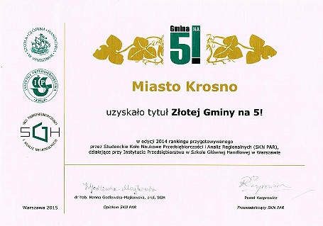 Inwestorów obsługujemy profesjonalnie. Wysoka ocena dla Krosna - zdjęcie w treści nr 1