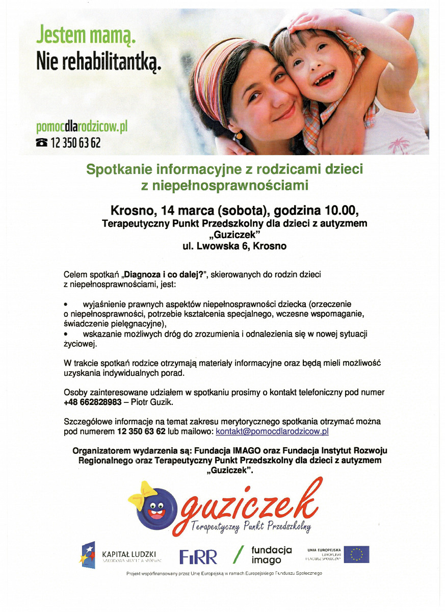 Spotkanie  informacyjne z rodzicami dzieci niepełnosprawnych - zdjęcie w treści 