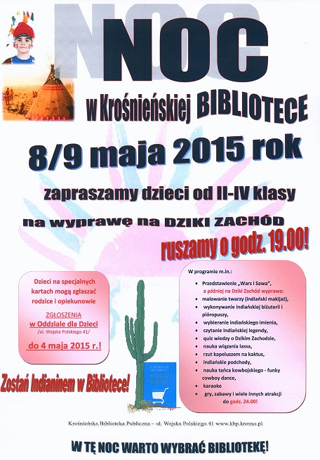 Zapraszamy na Noc w Bibliotece! - zdjęcie w treści nr 1