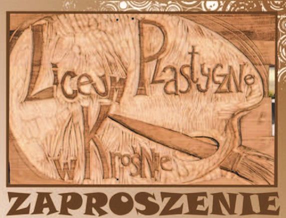 Zaproszenie na wystawę prac uczniów krośnieńskiego Liceum Plastycznego