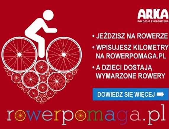 Plakat akcji Rower Pomaga