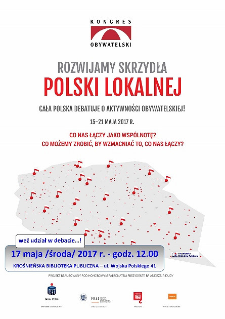  „Rozwijamy skrzydła Polski lokalnej” – debata lokalna w Krośnie. O tym, co nas łączy – w bibliotekach - zdjęcie w treści 