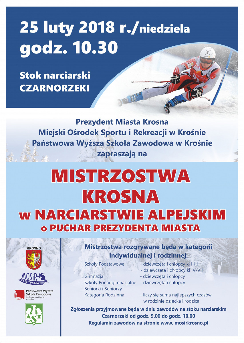 Mistrzostwa Krosna w narciarstwie alpejskim - zdjęcie w treści