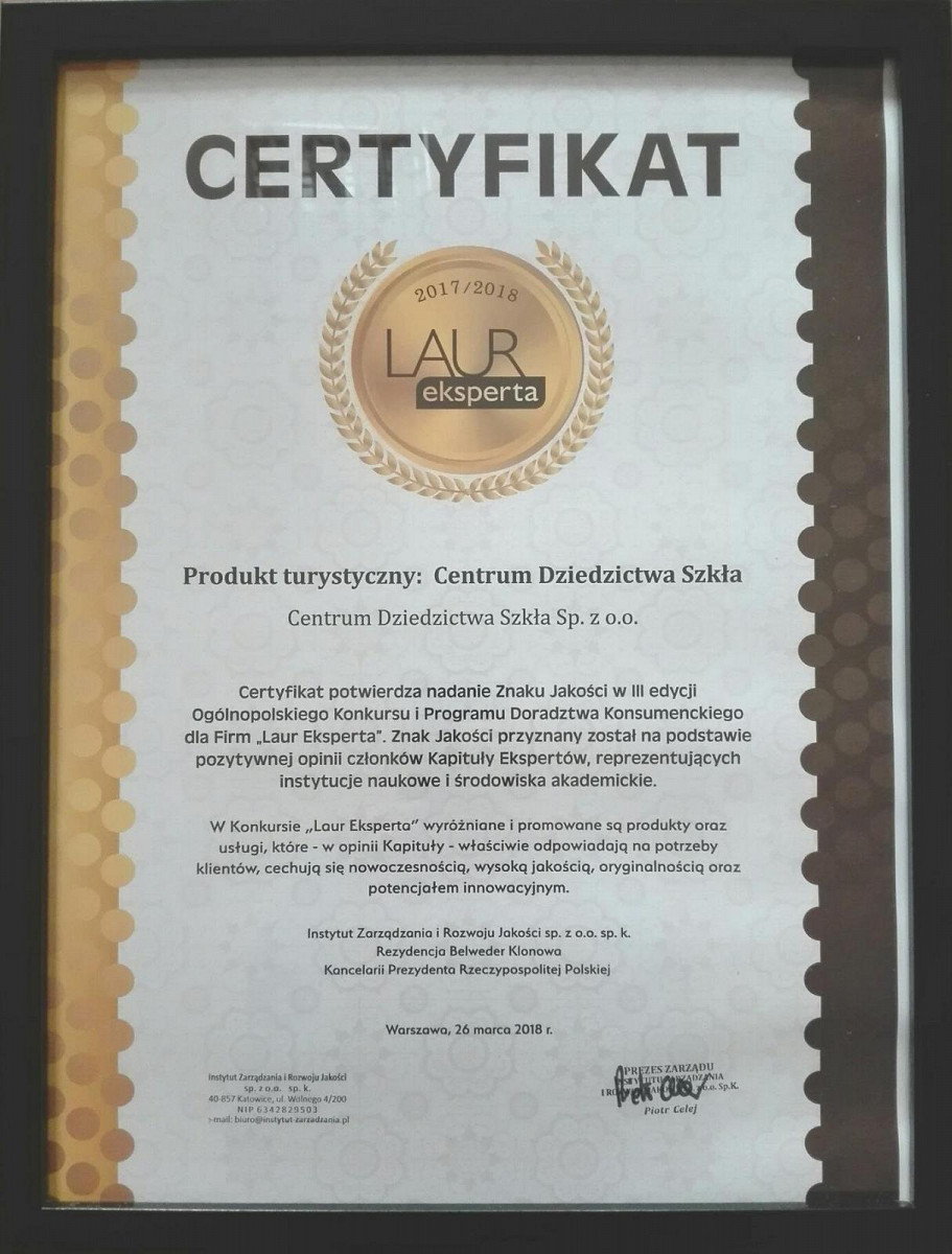 „Laur Eksperta” dla krośnieńskiego CDS - zdjęcie w treści  nr 1