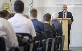poświęcenie sztandaru, wystąpienie zaproszonych gości