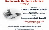 Afisz XX Konkursu Literackiego w KBP