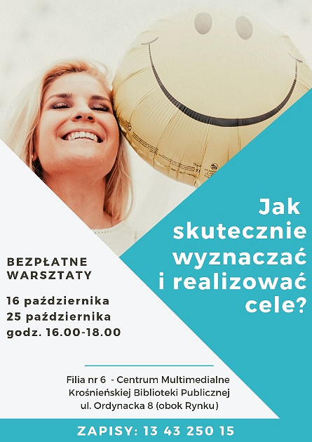 Jak skutecznie wyznaczać i realizować cele? Zapraszamy na bezpłatny warsztat do krośnieńskiej Biblioteki - zdjęcie w treści