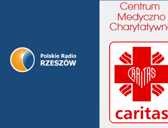 Logotypy Radia Rzeszów i Caritasu Krosno