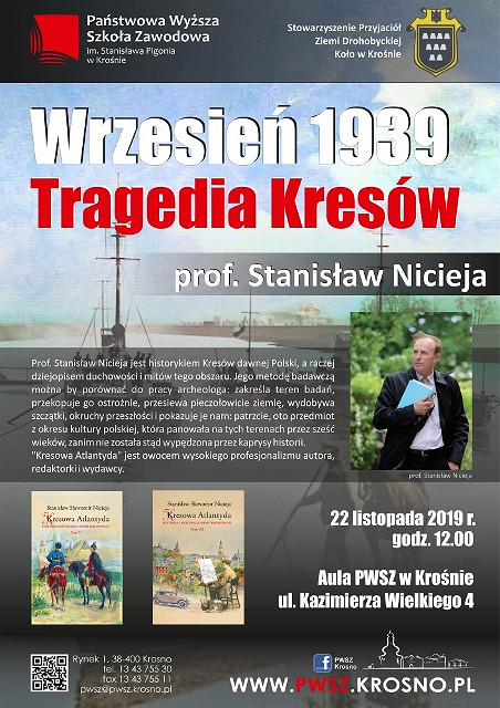 Zapraszamy na wykład prof. Stanisława Nicieji pt. Wrzesień 1939. Tragedia kresów - zdjęcie w treści 