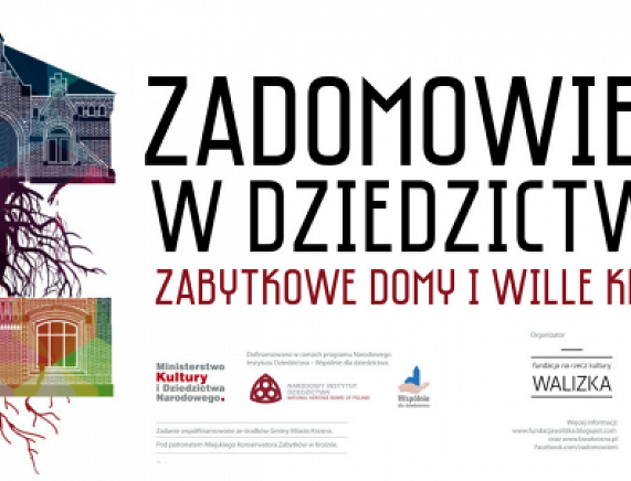 Plakat spotkania - prezentacji albumu „Zadomowieni w dziedzictwie”