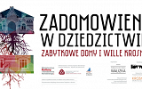 Plakat spotkania - prezentacji albumu „Zadomowieni w dziedzictwie”