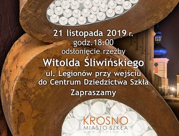Zaproszenie na odsłonięcie rzeźby Witolda Śliwińskiego