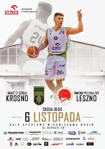 Miasto Szkła Krosno - Timeout Polonia 1912 Leszno. 06 listopada (środa) godz. 18:00 - zdjęcie w treści