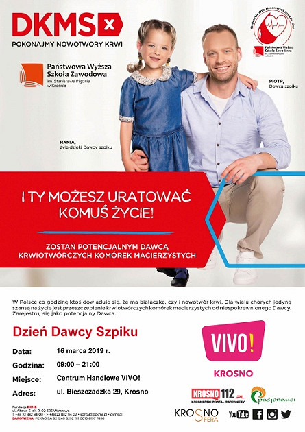 Dzień Dawcy Szpiku w VIVO! Krosno - zdjęcie w treści 
