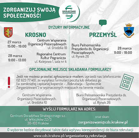 Społecznie Zorganizowani. Rozpoczęła się rekrutacja na organizatorów społecznych - zdjęcie w treści nr 1