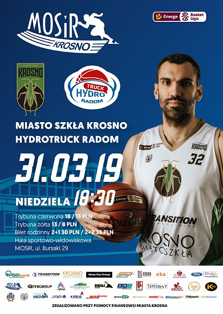 MIASTO SZKŁA KROSNO - HYDROTRUCK RADOM 31.03.2019 (NIEDZIELA) godz. 18:30 - zdjęcie w treści