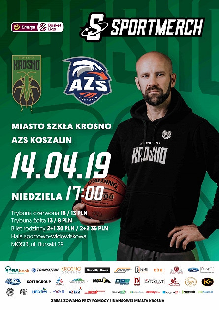 MIASTO SZKŁA KROSNO - AZS KOSZALIN 14.04.2019 (NIEDZIELA) godz. 17:00 - zdjęcie w treści 