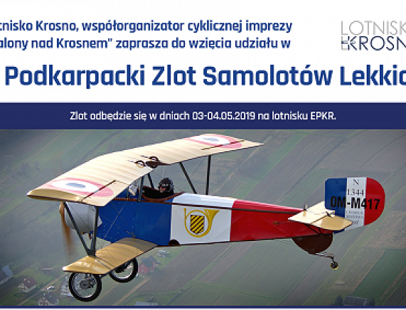 Plakat II Podkarpacki Zlot Samolotów Lekkich