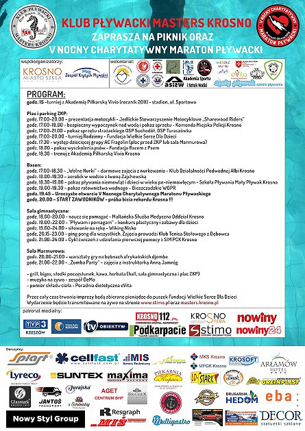 Znów będą pływać nocą. Celem jest pomoc 9-letniemu Adasiowi - zdjęcie w treści nr 3