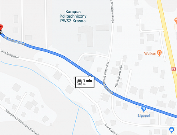 Mapa ulic Dmochowskiego i Zawrzyckiego - źródło Google Maps