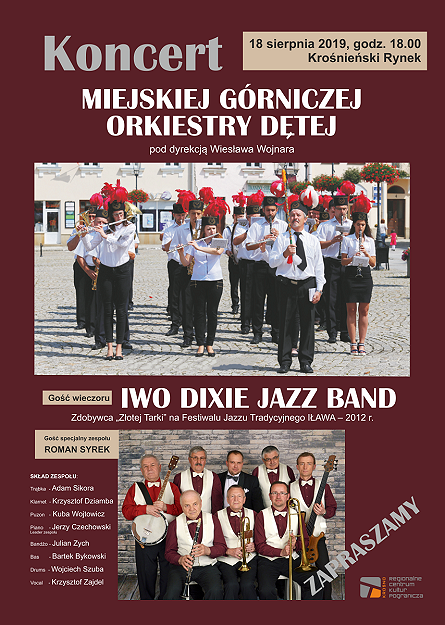 Koncert Miejskiej Górniczej Orkiestry Dętej z Krosna i Iwo Dixie Jazz Band z Romanem Syrkiem - zdjęcie w treści 