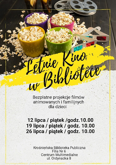 Letnie Kino w Bibliotece! Bezpłatne seanse filmowe dla dzieci - zdjęcie w treści 