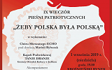 Plakat Wieczór pieśni patriotycznych plakat 2019