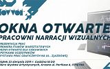 Plakat Otwarte okna Pracowni Narracji Wizualnych