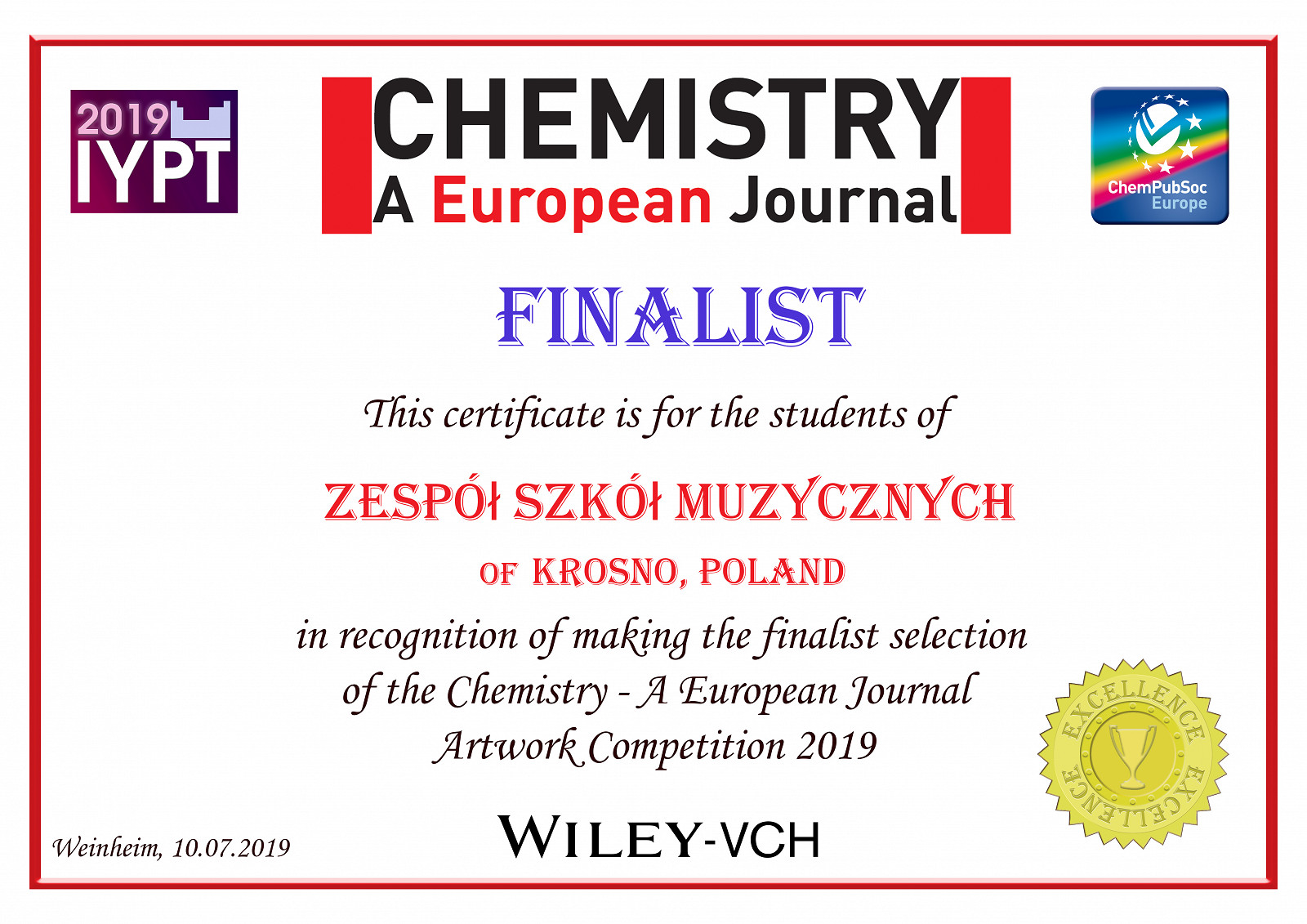 Uczniowie Zespołu Szkół Muzycznych w Krośnie finalistami Artwork Competition 2019 - zdjęcie w treści  nr 2
