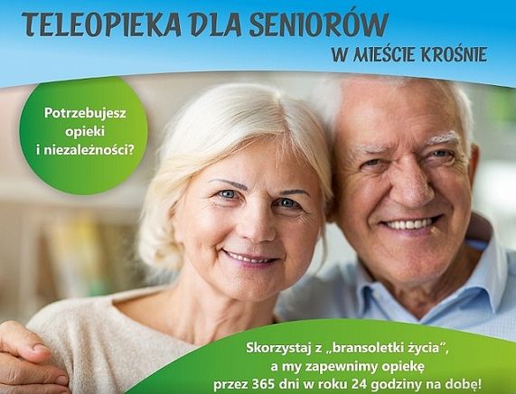 Plakat - TELEOPIEKA dla niesamodzielnych osób starszych, mieszkańców Krosna