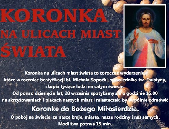 Plakat Koronka na ulicach miast świata