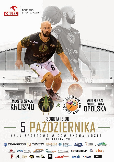 Zapraszamy na pierwszy mecz w tym sezonie! Miasto Szkła Krosno - Weegree AZS Politechnika Opolska. Sobota godz. 18:00 - zdjęcie w treści 